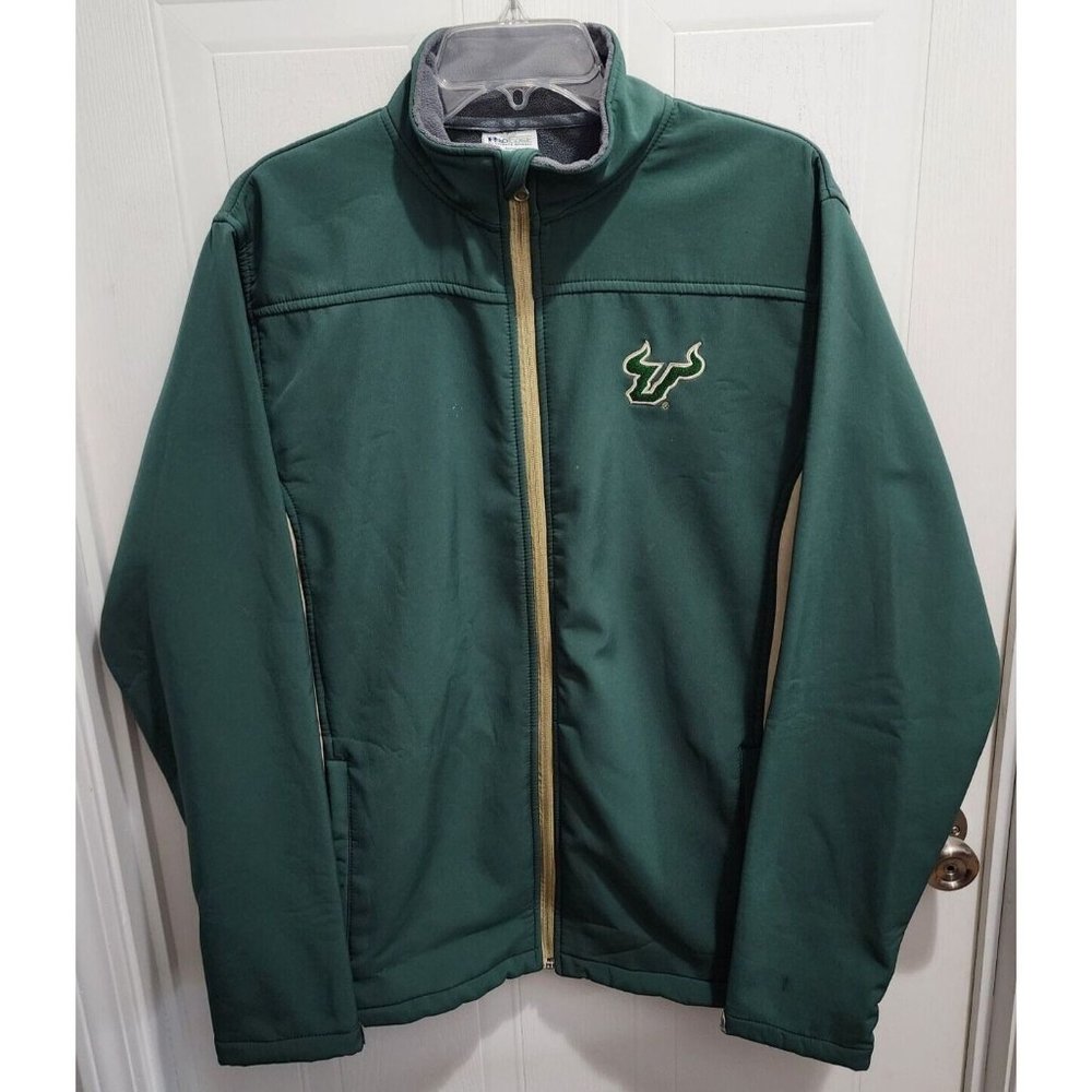 USF Bulls Pro Edge Full Zip Fleece Lined Long Sleeve‎ Jacket Windbreaker Size M
